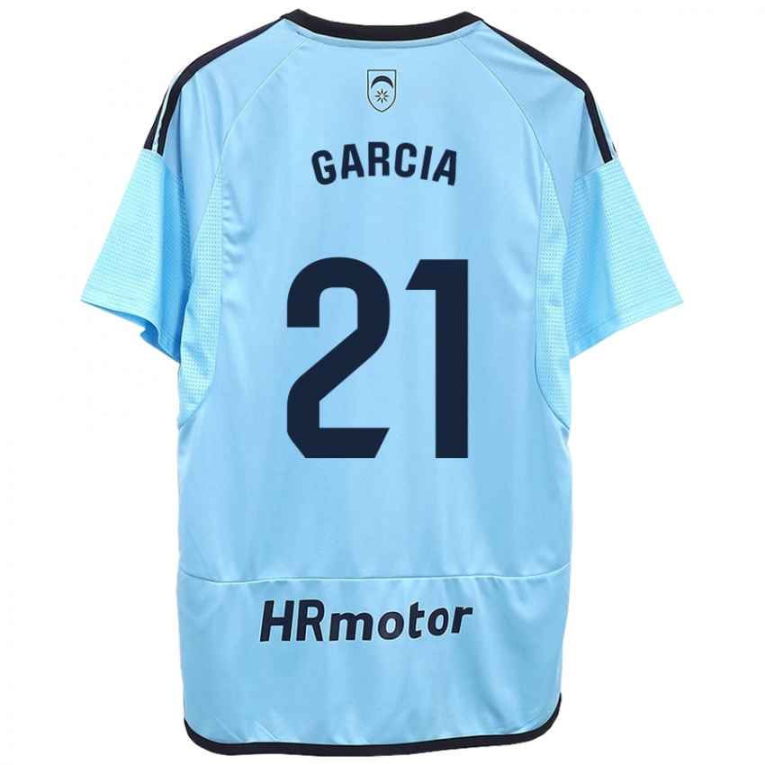 Børn Jon García #21 Blå Udebane Spillertrøjer 2023/24 Trøje T-Shirt