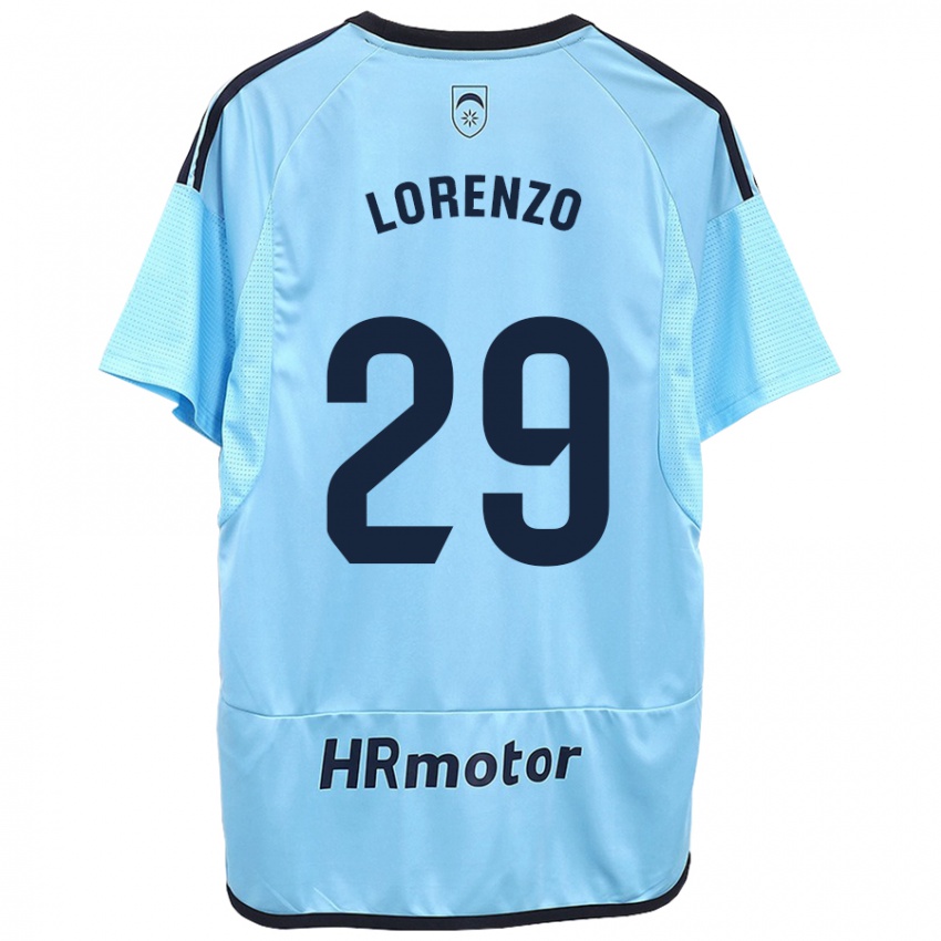 Børn Nowend Lorenzo #29 Blå Udebane Spillertrøjer 2023/24 Trøje T-Shirt