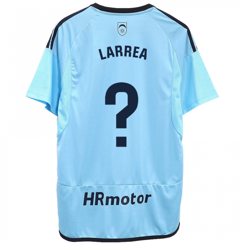 Børn Unai Larrea #0 Blå Udebane Spillertrøjer 2023/24 Trøje T-Shirt