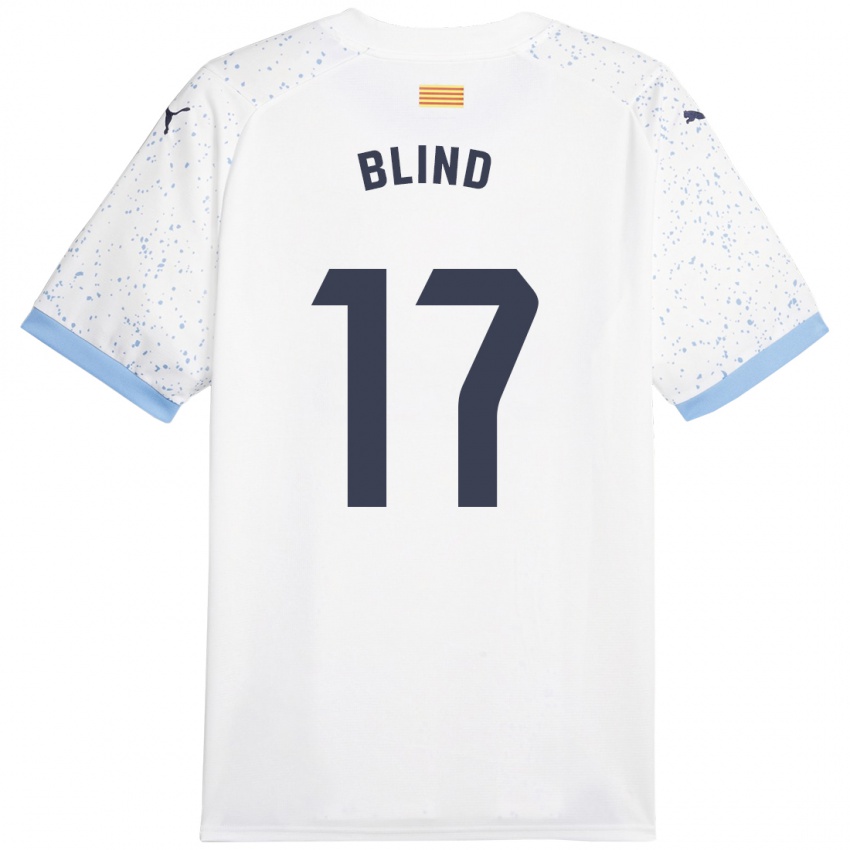 Børn Daley Blind #17 Hvid Udebane Spillertrøjer 2023/24 Trøje T-Shirt