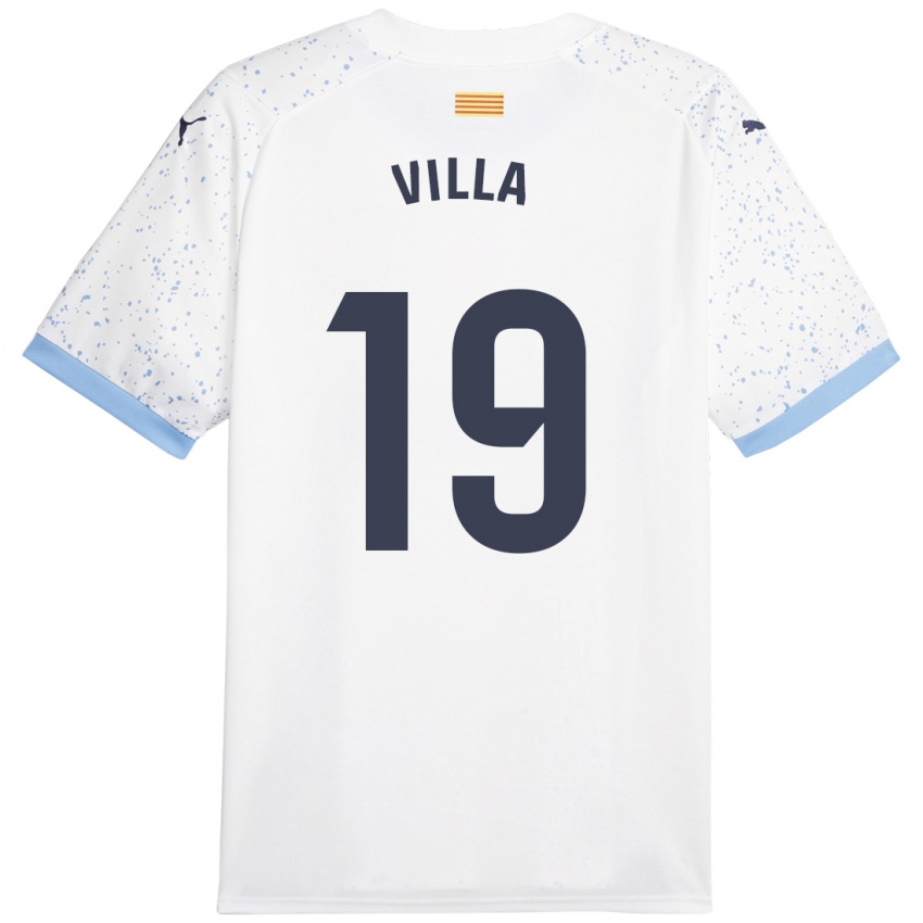 Børn Toni Villa #19 Hvid Udebane Spillertrøjer 2023/24 Trøje T-Shirt