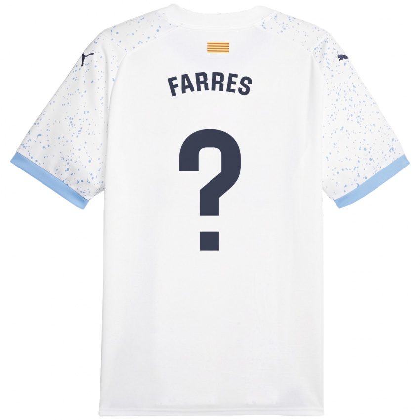 Børn Biel Farrés #0 Hvid Udebane Spillertrøjer 2023/24 Trøje T-Shirt