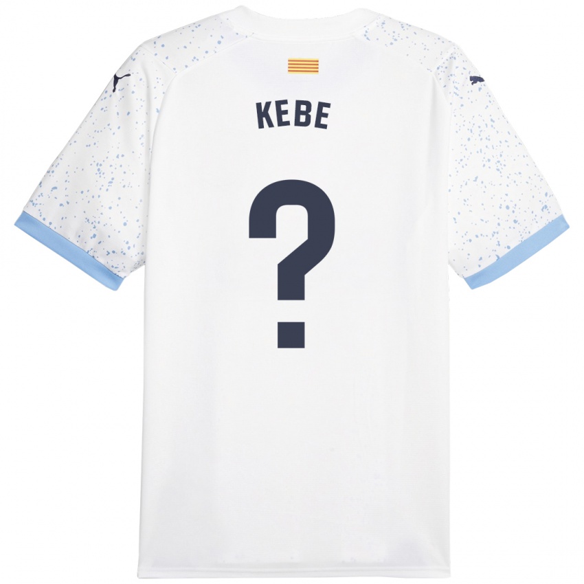 Børn Moussa Kébé #0 Hvid Udebane Spillertrøjer 2023/24 Trøje T-Shirt