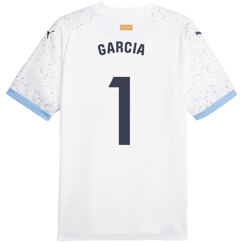 Børn Lucas García #1 Hvid Udebane Spillertrøjer 2023/24 Trøje T-Shirt