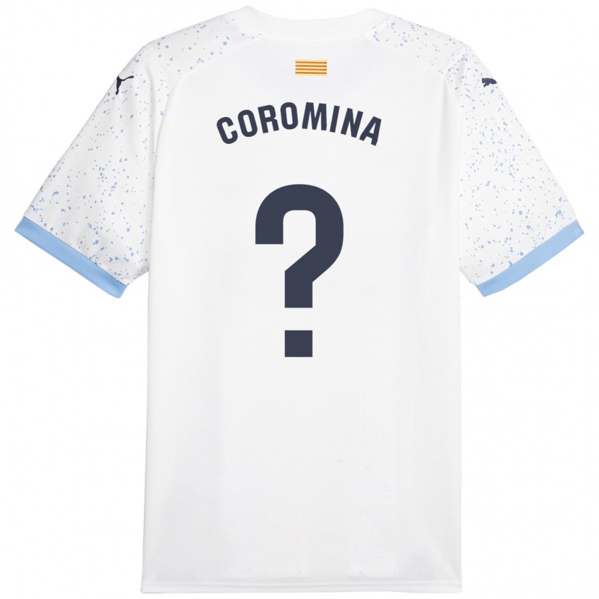 Børn Arnau Coromina #0 Hvid Udebane Spillertrøjer 2023/24 Trøje T-Shirt