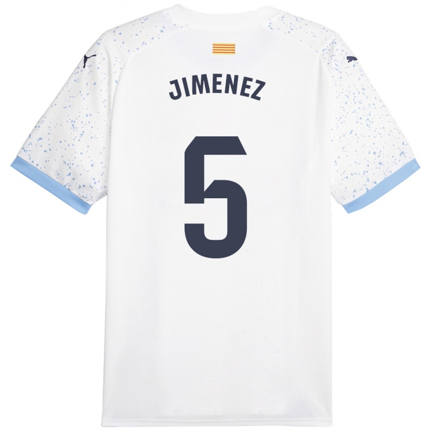 Børn Ángela Jiménez #5 Hvid Udebane Spillertrøjer 2023/24 Trøje T-Shirt