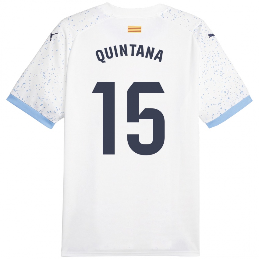 Børn Amru Quintana #15 Hvid Udebane Spillertrøjer 2023/24 Trøje T-Shirt