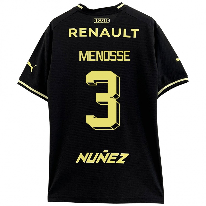 Børn Hernán Menosse #3 Sort Udebane Spillertrøjer 2023/24 Trøje T-Shirt