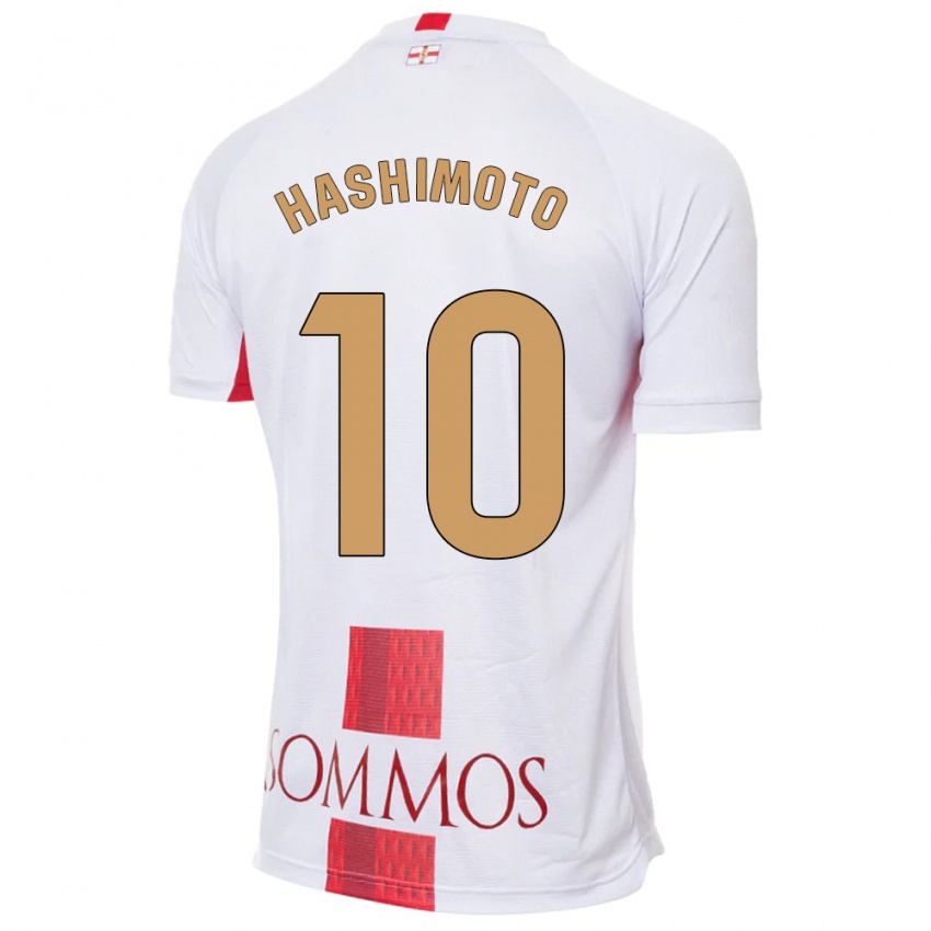 Børn Kento Hashimoto #10 Hvid Udebane Spillertrøjer 2023/24 Trøje T-Shirt