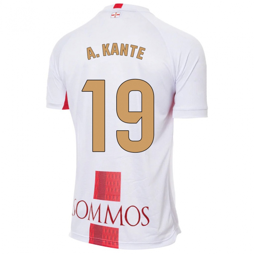 Børn Abou Kanté #19 Hvid Udebane Spillertrøjer 2023/24 Trøje T-Shirt