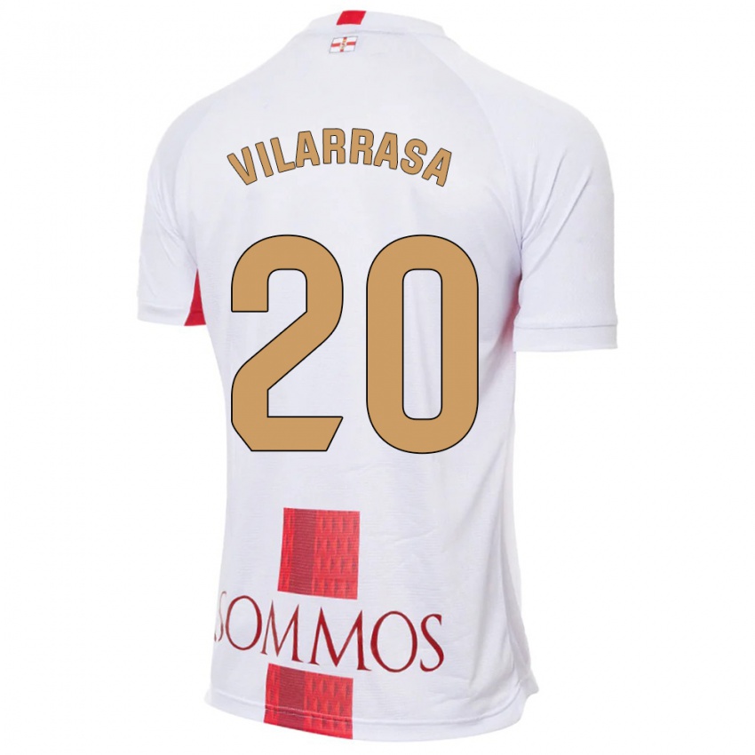 Børn Ignasi Vilarrasa #20 Hvid Udebane Spillertrøjer 2023/24 Trøje T-Shirt