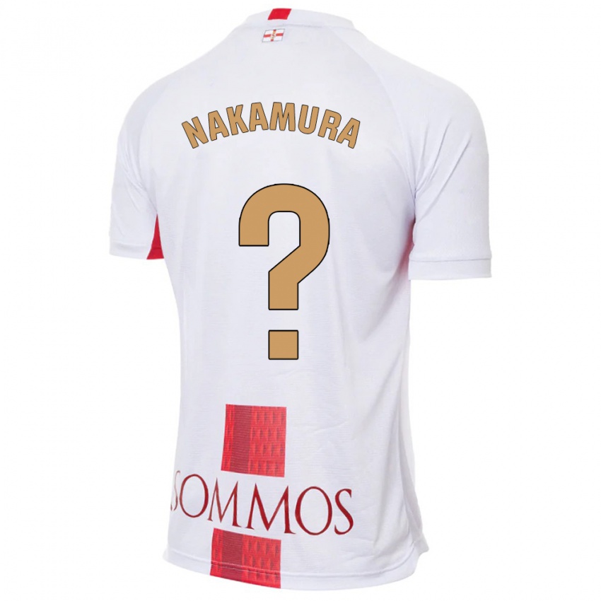 Børn Togo Nakamura #0 Hvid Udebane Spillertrøjer 2023/24 Trøje T-Shirt