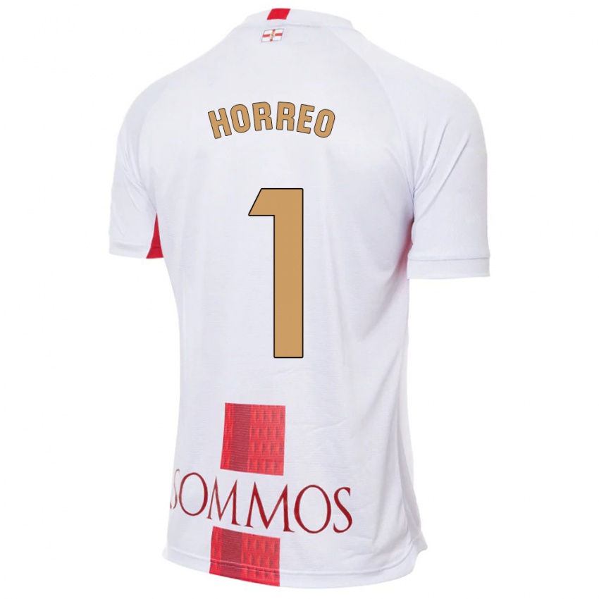 Børn Berto Hórreo #1 Hvid Udebane Spillertrøjer 2023/24 Trøje T-Shirt