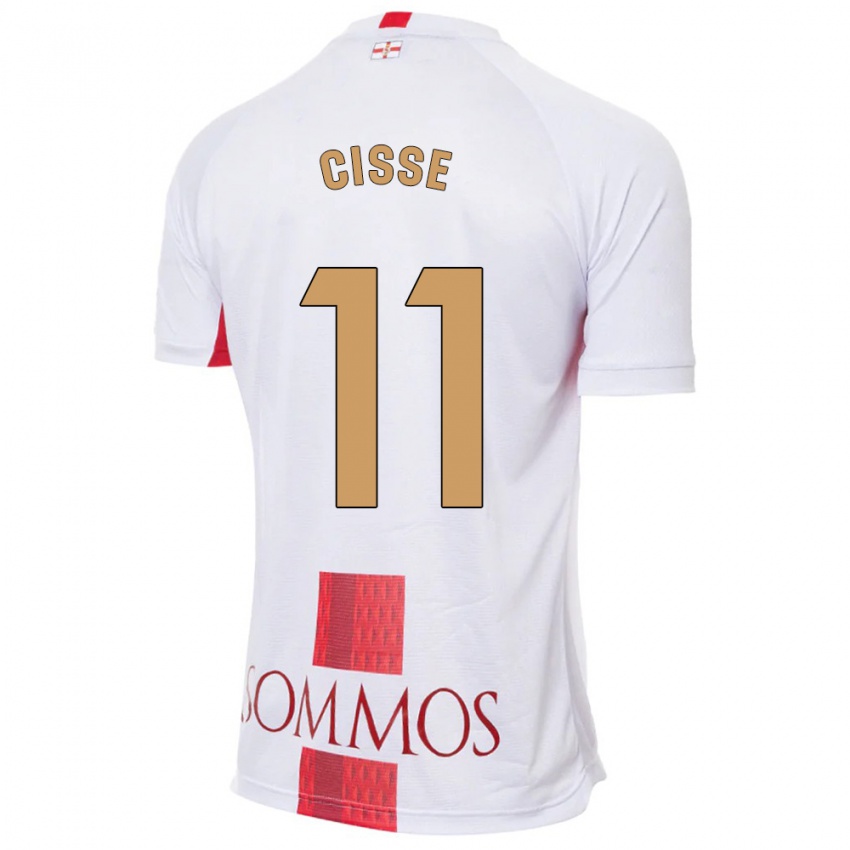 Børn Bakary Cissé #11 Hvid Udebane Spillertrøjer 2023/24 Trøje T-Shirt