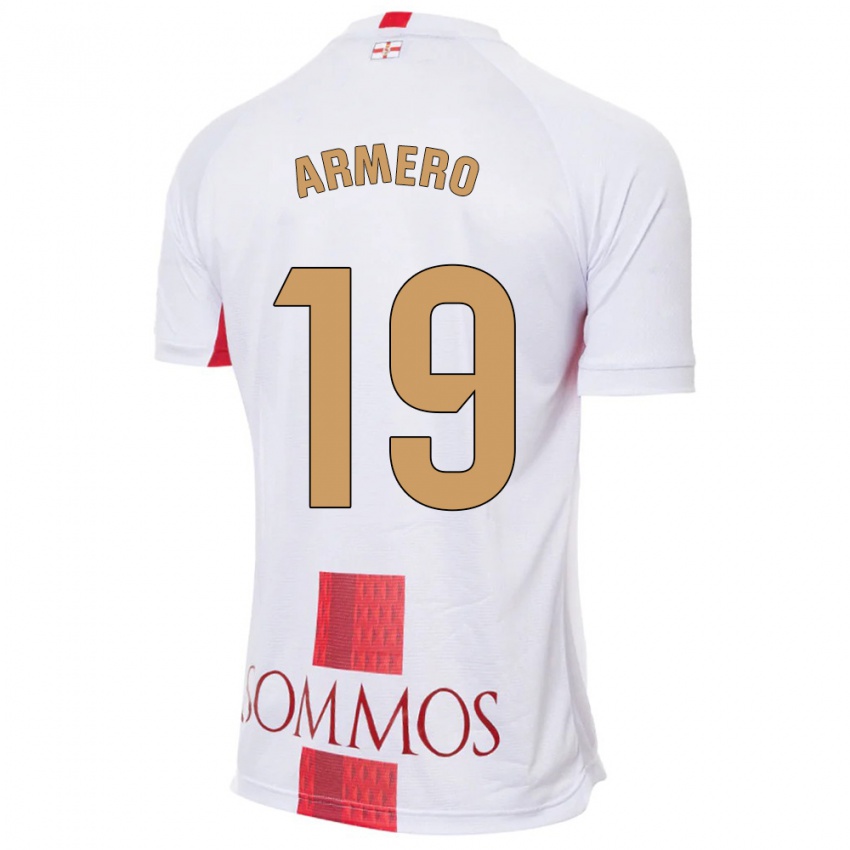 Børn Sergi Armero #19 Hvid Udebane Spillertrøjer 2023/24 Trøje T-Shirt