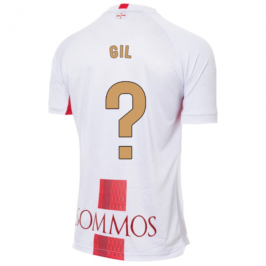 Børn Iker Gil #0 Hvid Udebane Spillertrøjer 2023/24 Trøje T-Shirt