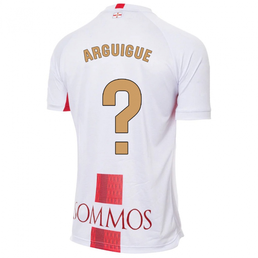 Børn Ayman Arguigue #0 Hvid Udebane Spillertrøjer 2023/24 Trøje T-Shirt