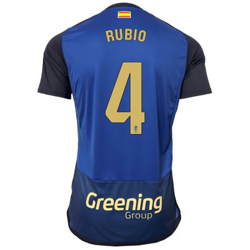 Børn Miguel Rubio #4 Flåde Udebane Spillertrøjer 2023/24 Trøje T-Shirt