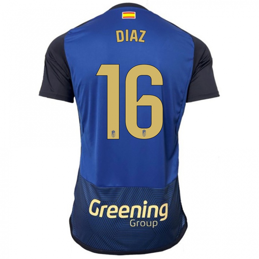 Børn Víctor Díaz #16 Flåde Udebane Spillertrøjer 2023/24 Trøje T-Shirt