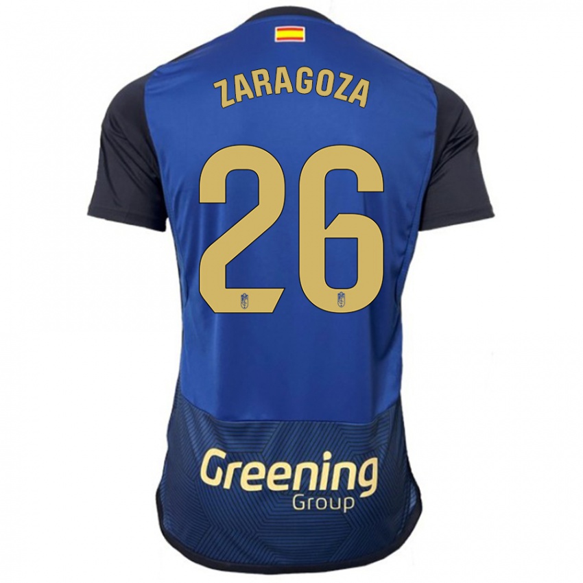 Børn Bryan Zaragoza #26 Flåde Udebane Spillertrøjer 2023/24 Trøje T-Shirt