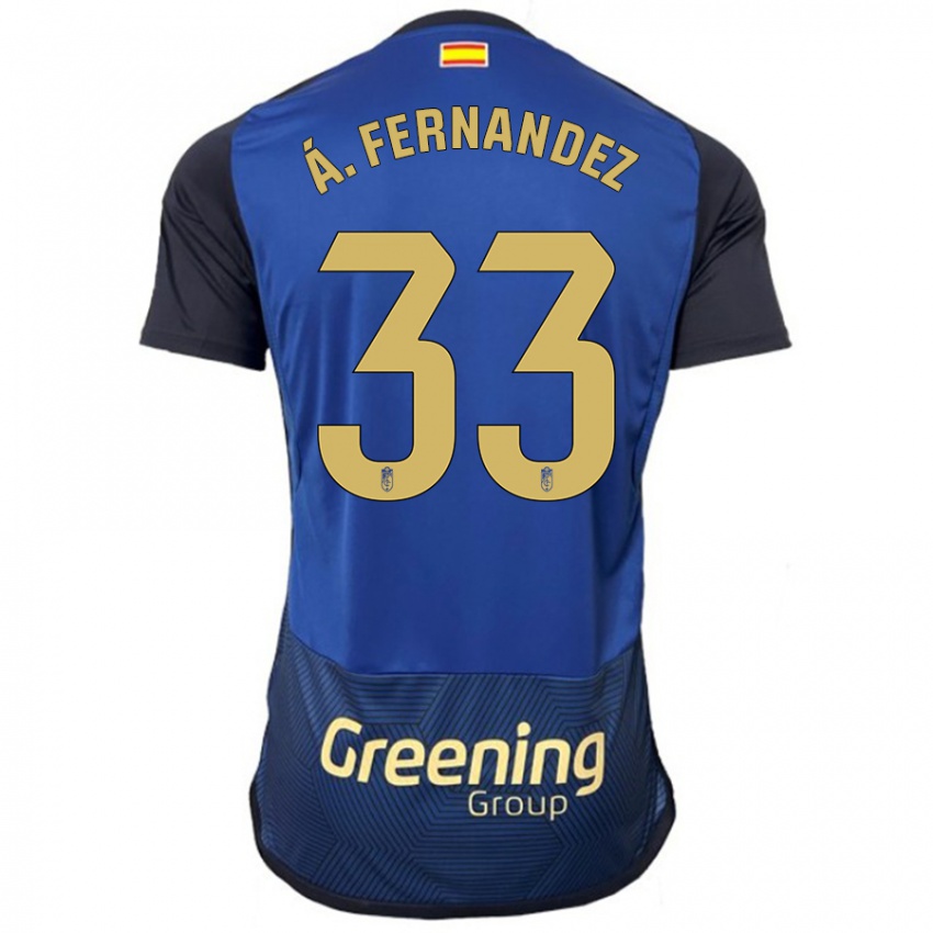 Børn Álvaro Fernández #33 Flåde Udebane Spillertrøjer 2023/24 Trøje T-Shirt