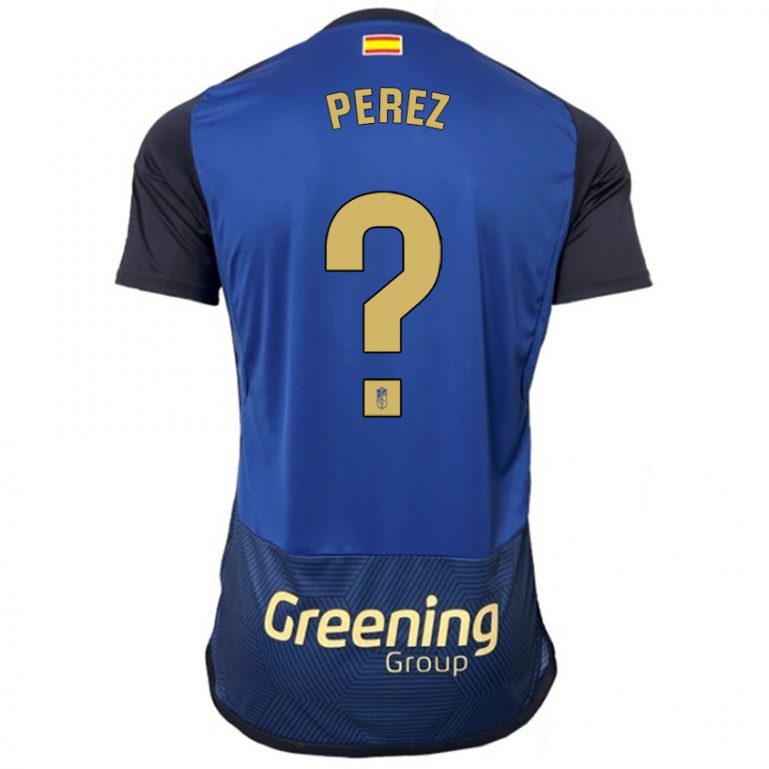 Børn Marco Pérez #0 Flåde Udebane Spillertrøjer 2023/24 Trøje T-Shirt