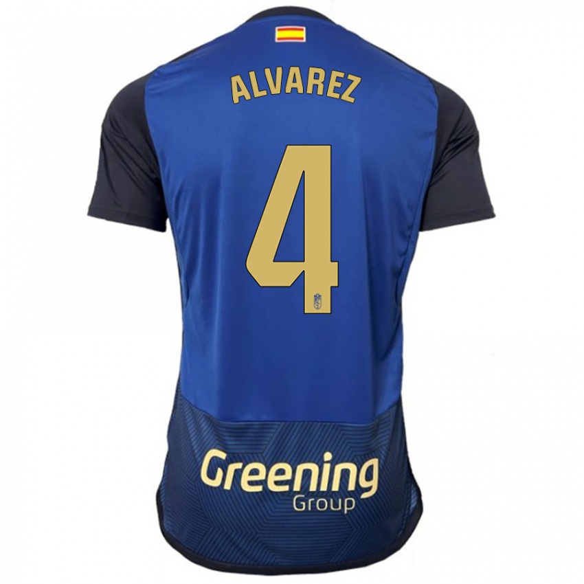 Børn Isabel Álvarez #4 Flåde Udebane Spillertrøjer 2023/24 Trøje T-Shirt