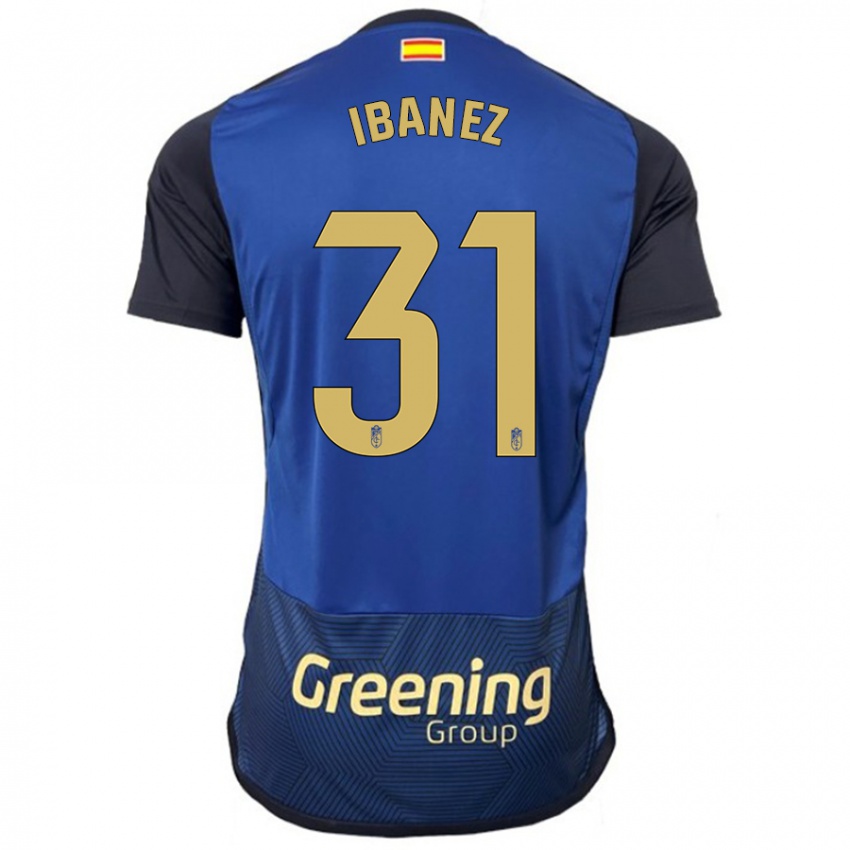 Børn Alba Ibáñez #31 Flåde Udebane Spillertrøjer 2023/24 Trøje T-Shirt