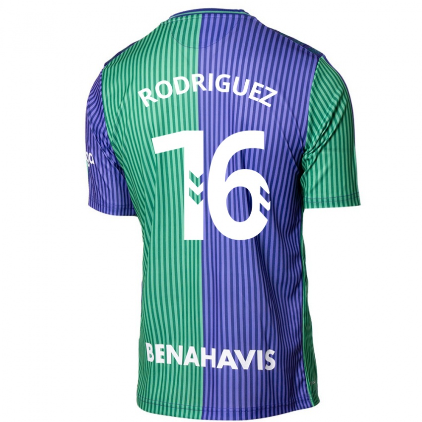 Børn Genaro Rodríguez #16 Grøn Blå Udebane Spillertrøjer 2023/24 Trøje T-Shirt