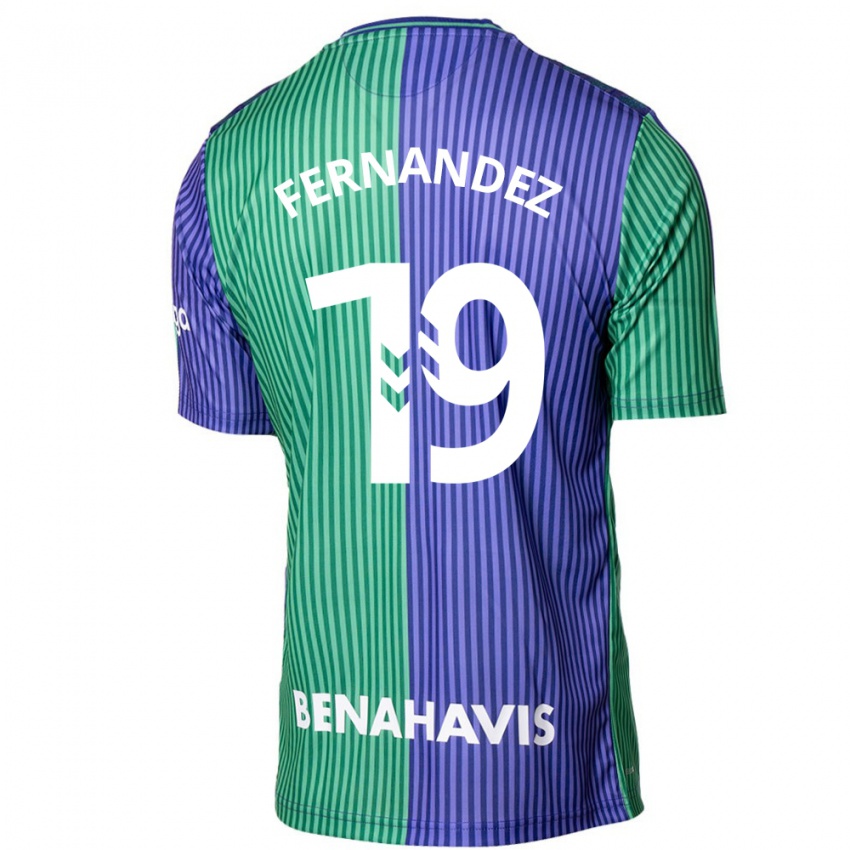 Børn Roberto Fernández #19 Grøn Blå Udebane Spillertrøjer 2023/24 Trøje T-Shirt