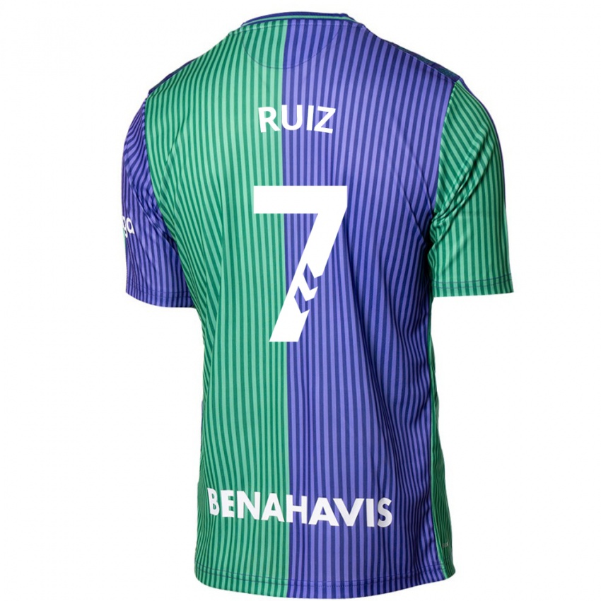 Børn María Ruiz #7 Grøn Blå Udebane Spillertrøjer 2023/24 Trøje T-Shirt