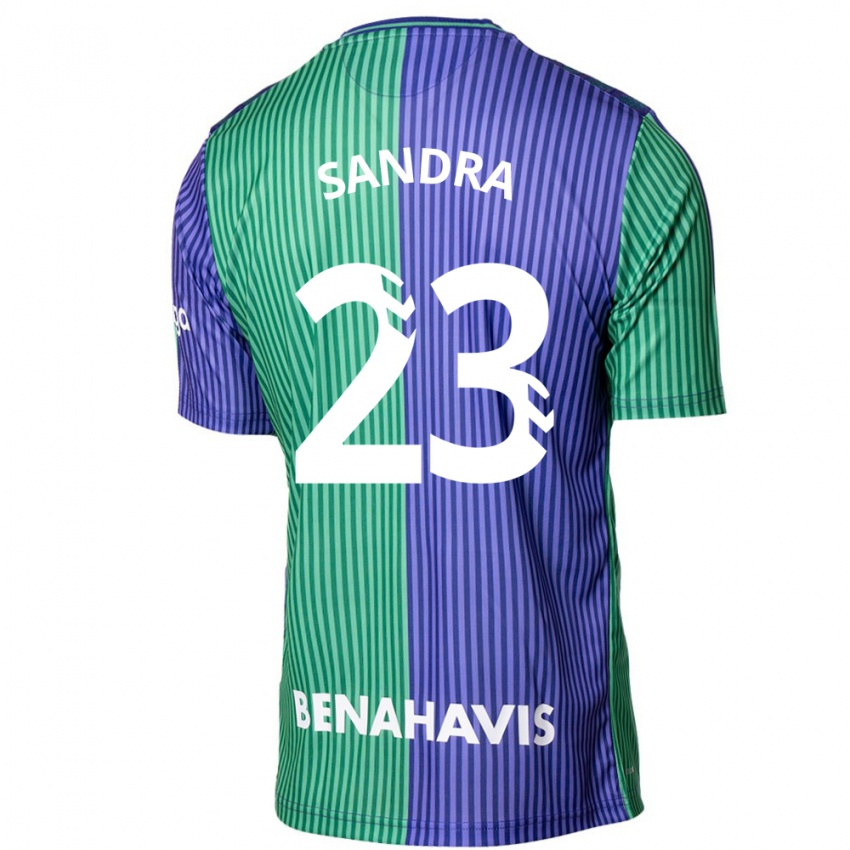 Børn Sandra #23 Grøn Blå Udebane Spillertrøjer 2023/24 Trøje T-Shirt