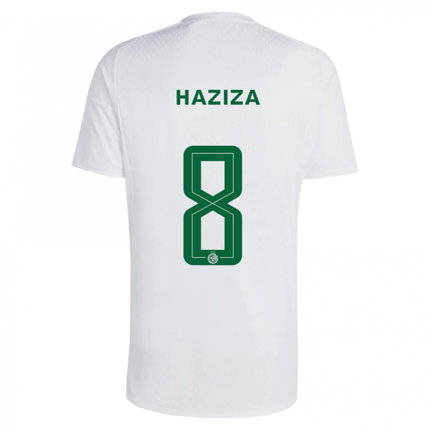 Børn Dolev Haziza #8 Grøn Blå Udebane Spillertrøjer 2023/24 Trøje T-Shirt