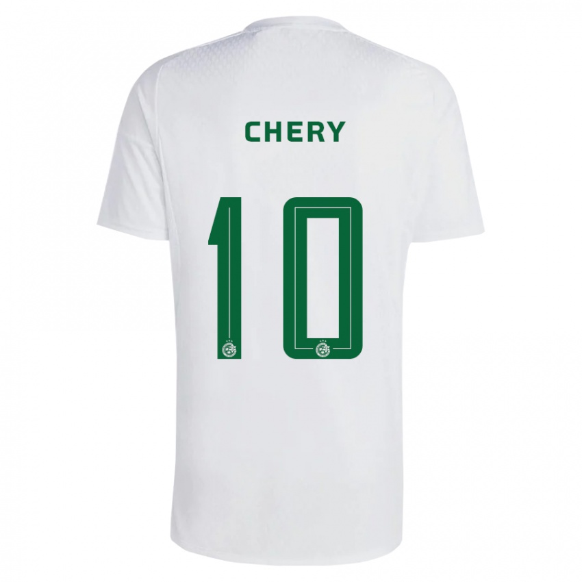 Børn Tjaronn Chery #10 Grøn Blå Udebane Spillertrøjer 2023/24 Trøje T-Shirt