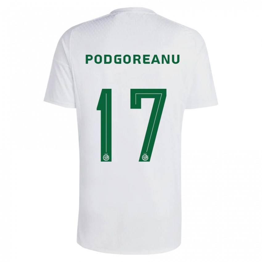 Børn Suf Podgoreanu #17 Grøn Blå Udebane Spillertrøjer 2023/24 Trøje T-Shirt