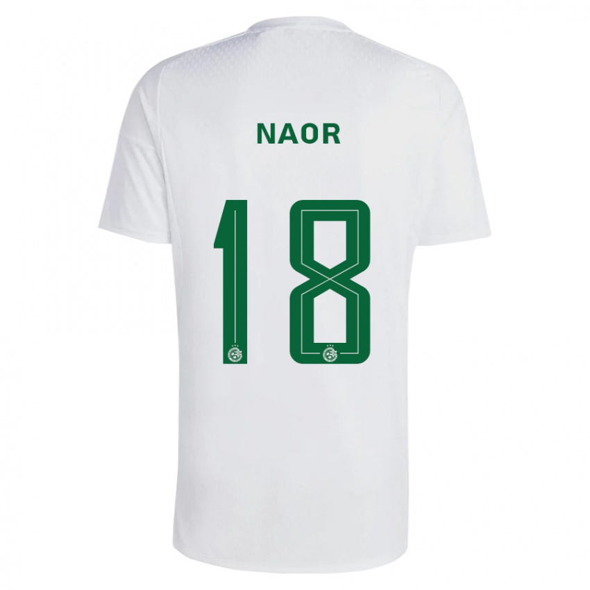 Børn Goni Naor #18 Grøn Blå Udebane Spillertrøjer 2023/24 Trøje T-Shirt