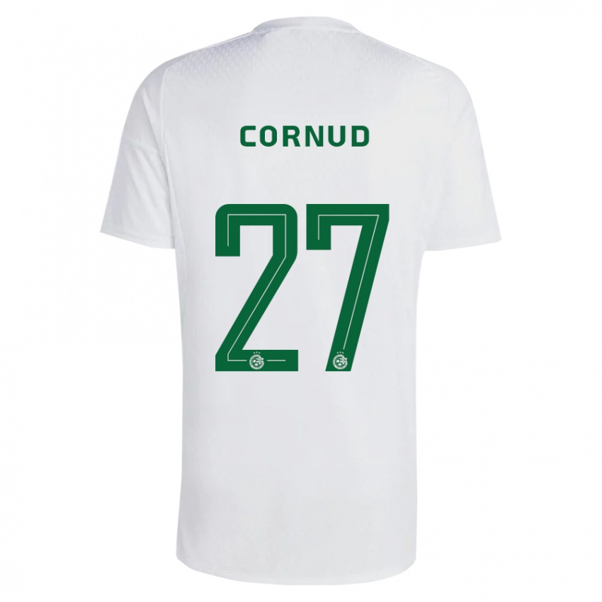 Børn Pierre Cornud #27 Grøn Blå Udebane Spillertrøjer 2023/24 Trøje T-Shirt