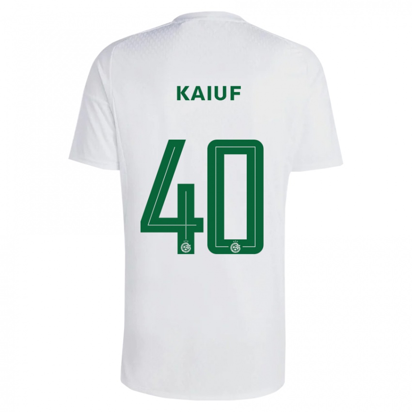 Børn Sharif Kaiuf #40 Grøn Blå Udebane Spillertrøjer 2023/24 Trøje T-Shirt