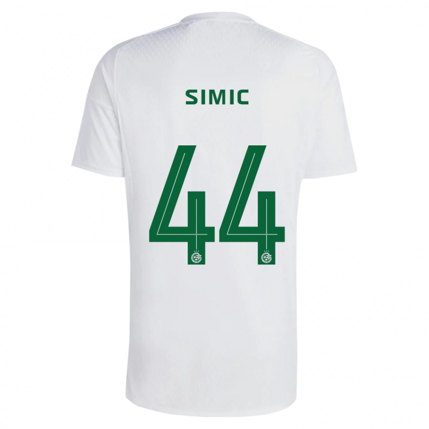 Børn Lorenco Simic #44 Grøn Blå Udebane Spillertrøjer 2023/24 Trøje T-Shirt