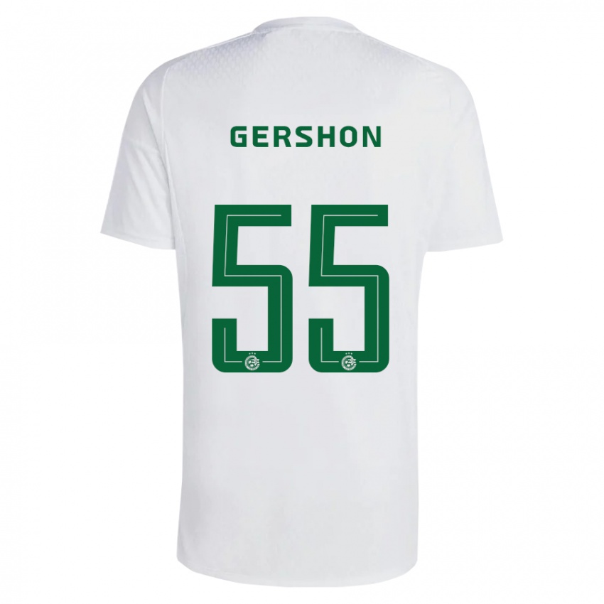 Børn Rami Gershon #55 Grøn Blå Udebane Spillertrøjer 2023/24 Trøje T-Shirt