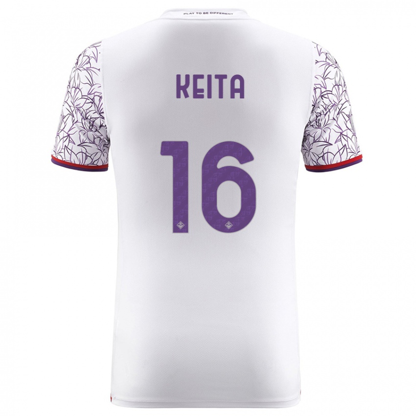 Børn Bala Keita #16 Hvid Udebane Spillertrøjer 2023/24 Trøje T-Shirt