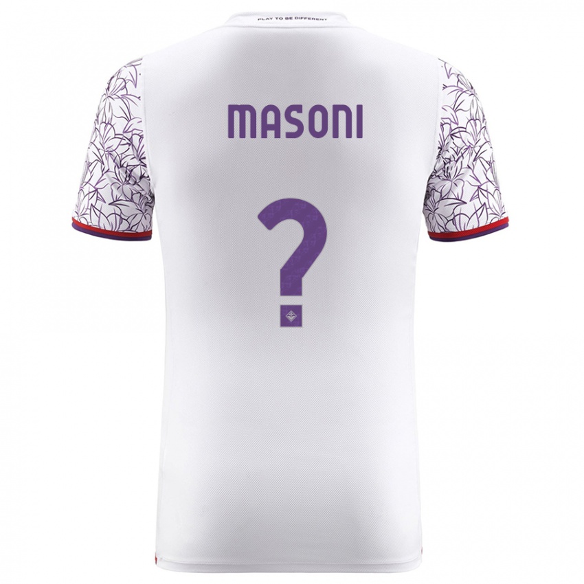 Børn Tommaso Masoni #0 Hvid Udebane Spillertrøjer 2023/24 Trøje T-Shirt