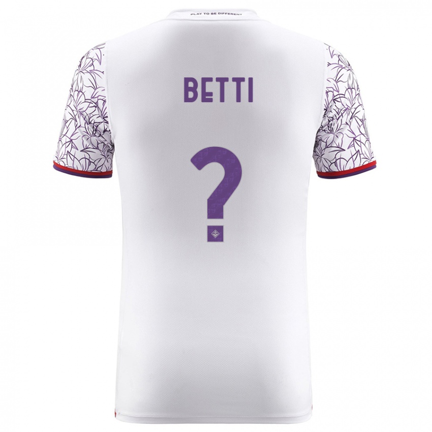 Børn Tiziano Betti #0 Hvid Udebane Spillertrøjer 2023/24 Trøje T-Shirt