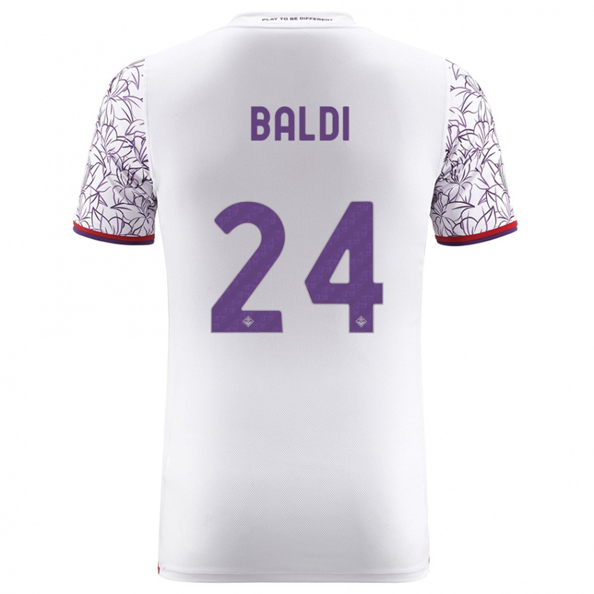 Børn Rachele Baldi #24 Hvid Udebane Spillertrøjer 2023/24 Trøje T-Shirt