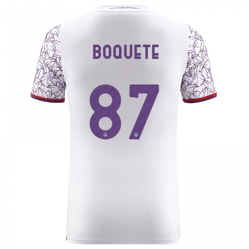 Børn Veronica Boquete #87 Hvid Udebane Spillertrøjer 2023/24 Trøje T-Shirt