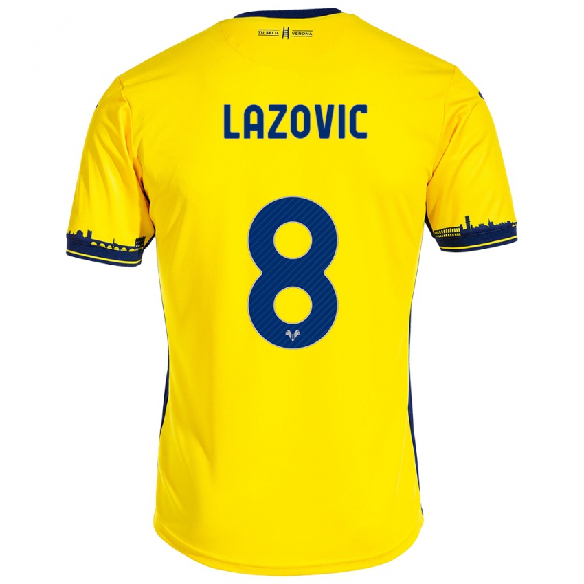 Børn Darko Lazović #8 Gul Udebane Spillertrøjer 2023/24 Trøje T-Shirt