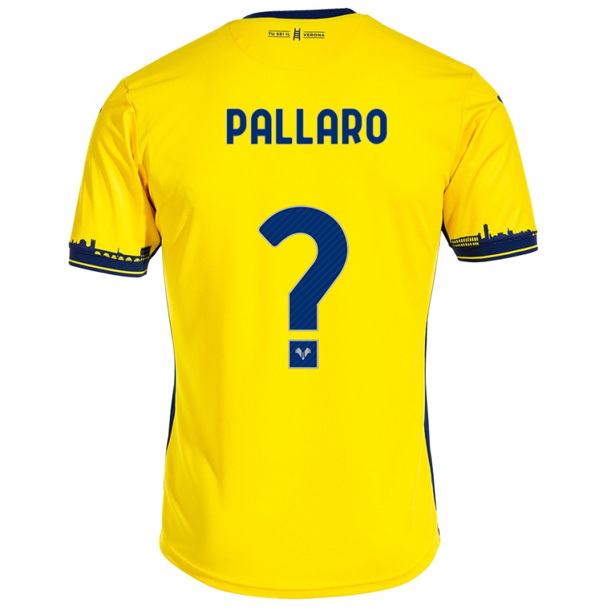 Børn Alessandro Pallaro #0 Gul Udebane Spillertrøjer 2023/24 Trøje T-Shirt