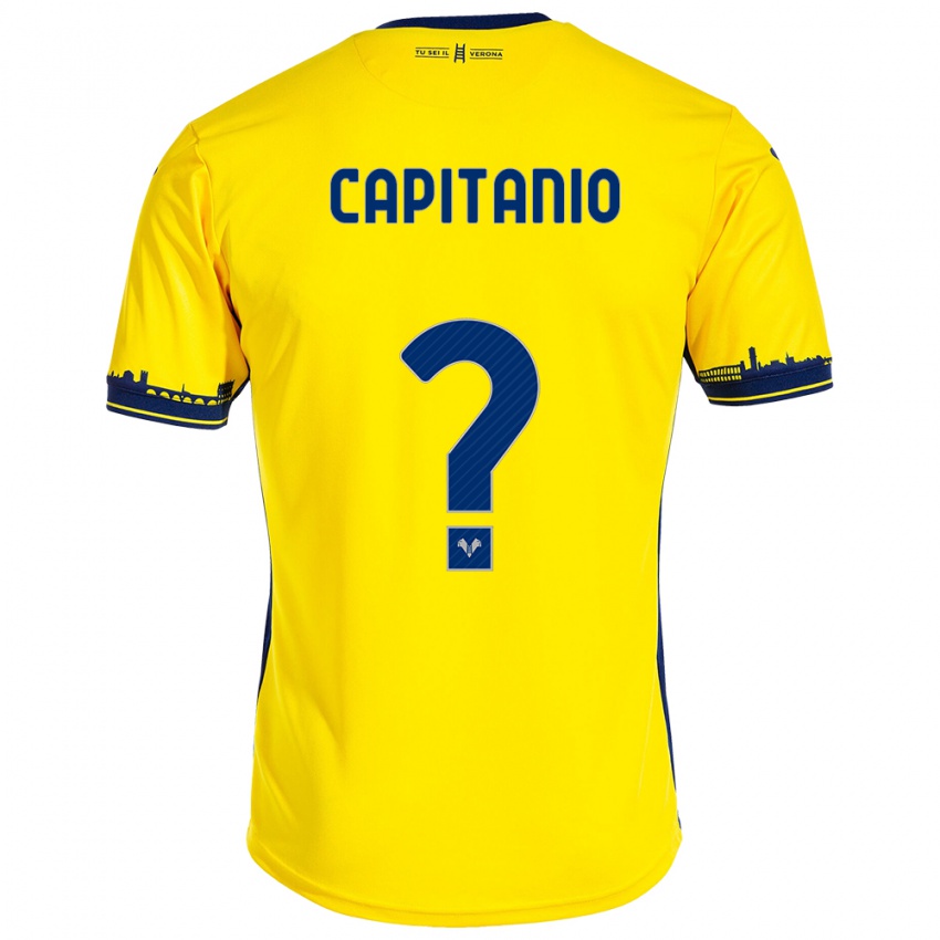 Børn Alex Capitanio #0 Gul Udebane Spillertrøjer 2023/24 Trøje T-Shirt