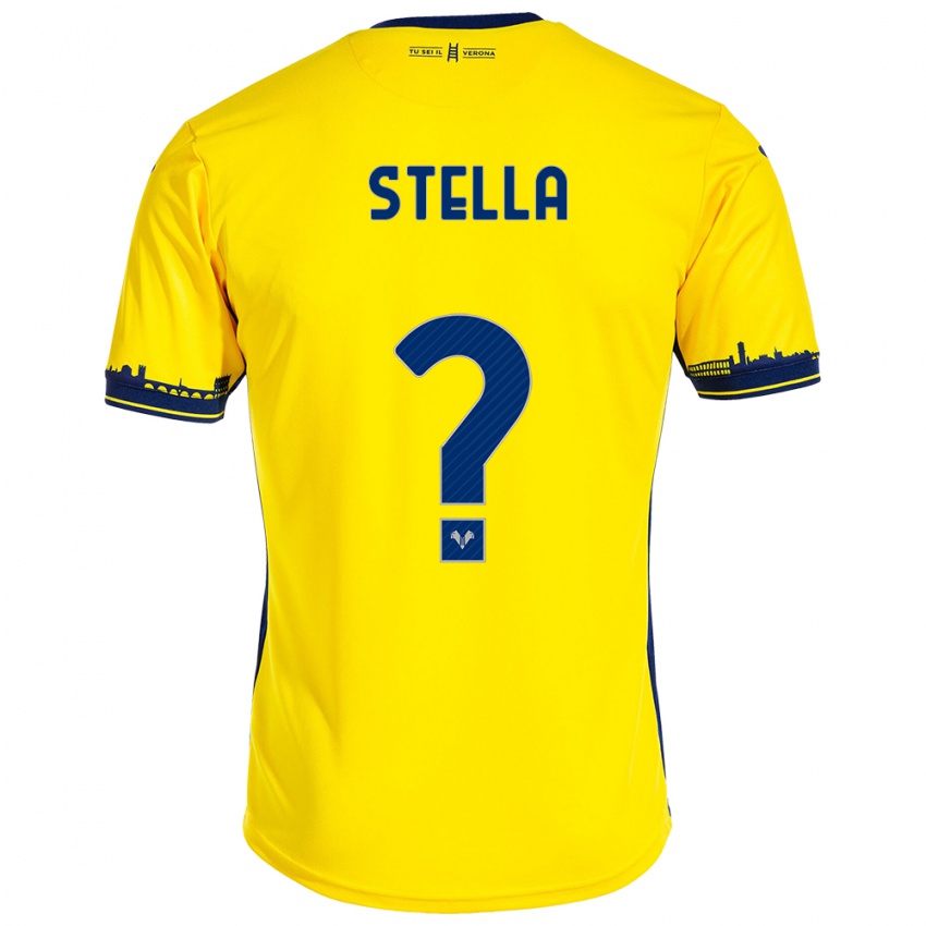 Børn Kevin Stella #0 Gul Udebane Spillertrøjer 2023/24 Trøje T-Shirt