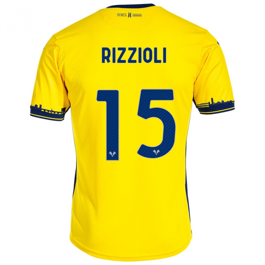 Børn Gaia Rizzioli #15 Gul Udebane Spillertrøjer 2023/24 Trøje T-Shirt